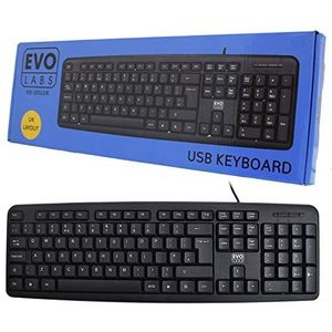 Evo Labs KD-101LUK USB Desktop Toetsenbord – Zwart