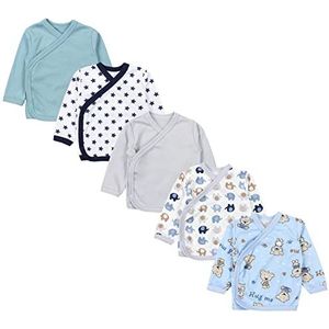 TupTam Baby Jongens Shirt met Lange Mouwen 5-Pak, Veelkleurig 10, 50