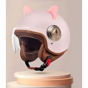 Jetmotorhelm - Kindermotorhelm - ECE-Goedgekeurd - Antikrasvizier - 54-61 cm