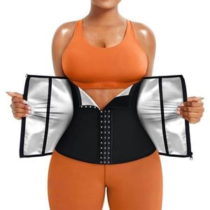LYBQFZ waist trainer body shaper for women Waist Trainer, Easy To Clean Sweat Belt, Waist Trimmer, Sauna Effect Fat Burner, Belly Slimming Belt, Sports Belly Belt-Silver-M