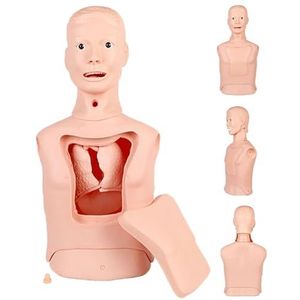 Model voor uitgebreide nasogastrische sonde en tracheazorgmodel Maagspoeling Tracheostomie-insertie Tracheale canule Multifunctionele zorgtraining Half Body Simulator