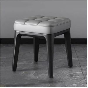 Short stool stackable living room bench coffee table stool thickened sofa stool square stool home furnishing (Size : Gray)