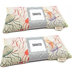 Korrelkussen voor de Magnetron (25 x 12 cm) - Warmtekussen Klein, Warmtekoudetherapie Met Tarwe en Lavendel - Geschikt voor Nek