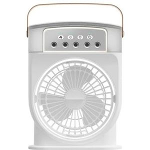 3-in-1 Luchtbevochtiger Koeling USB-ventilator LED-nachtlampje Watermist Leuke Bevochtiging Fan Spray Elektrische Ventilator Gebruiksvriendelijk(White USB)
