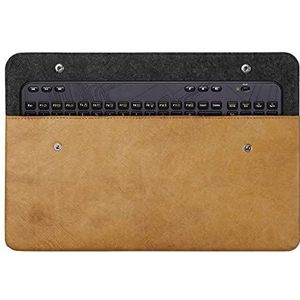 kwmobile hoes voor draadloos keyboard - geschikt voor Logitech K360 - Met drukknoopsluiting - In bruin