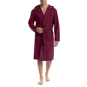 o-day Badjas van microvezel voor dames en heren, ruimtebesparend, uniseks, voor volwassenen, met zakken en riem, ideaal voor reizen, zwembad, fitnessstudio, licht, zacht, bordeaux., XL