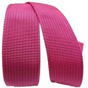 Zware katoenen visgraat keperband, Polypropyleen Heavy Duty Webbing Band, Canvas Nylon Lint, Heuptas Huisdier(Rose,25mm)