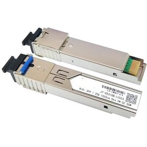 JJMXDZNS 2 stks SC SFP Gigabit DDM BIDI mini gbic 1000 Mbps vezel tranceiver sfp compatibel met Mikrotik Switch (kleur: 1 paar 80 km)
