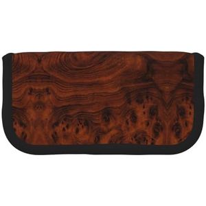 gopoo Rood hout. Leuke Canvas Potlood Pouch - Georganiseerde Opslag voor Reizen & Dagelijks Gebruik Etui, Make-up Pouch