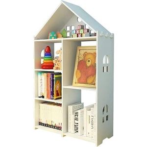 Boekenkast Boekenplank Boekenrek Creatieve Multilayer Boekenplank Moderne Minimalistische Rack Prentenboek Student Boekenkast Lockers Boek Planken Staande Plank Studeerkamer (Color : White, Size : 6