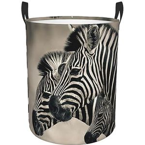 Wild Zebra Print Wasmand Waterdichte Opvouwbare Opbergbak Wasmand Voor Slaapkamer Woonkamer Badkamer S