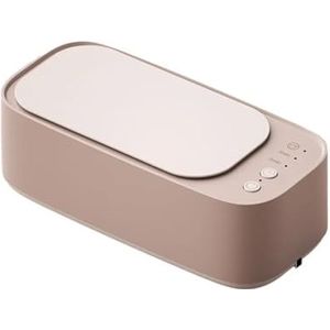 Draagbare Hoogfrequente Vibratie Ultrasone Brillenreiniger Elektrische 3-fasen Sieraden Horloge Multifunctionele Timingreiniger Efficiënt Schoonmaken(Pink)