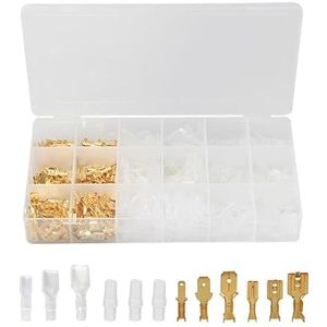 Aansluiting, vrouwelijke schop-connector, 600 stuks vrouwelijke mannelijke spade-connectoren geïsoleerde krimpklemmen 2,8/4,8/6,3 mm