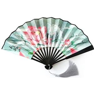 Waaiers Handwaaier Vintage Xuan Paper Fans Met Geschenkdoos, Opvouwbare Bamboe Map Voor Chinese Mannen En Vrouwen Fan Vouwhandwaaier Vouwventilator (Color : D, Size : 16.7cm)