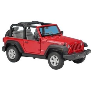Legering Speelgoedauto Voor Jeep Wrangler Rubicon 2007 1:24 Legering Model Auto Diecast & Speelgoed Terreinwagens Auto Model Hoge Simulatie geschenken (Color : Red open)