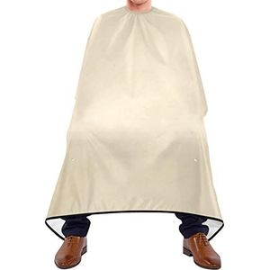 Haar Snijden Jurk Beige Crème Ruimte Kappers Jurk Lichtgewicht Kapper Jurk Cape Gemakkelijk Schoon Salon Toga's Voor Kapperszaak Haar Snijden Kinderen 140X168 Cm