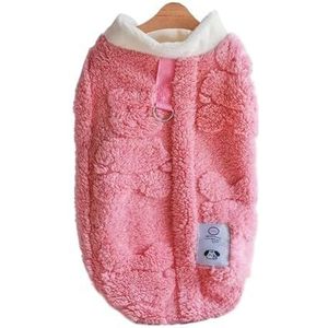 Winter warme hondenvest kleding zachte pluche honden kattentrui compatibel met poedel chihuahua kleding puppyjas (Color : Pink, Size : XXL)