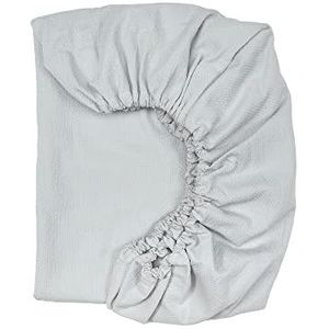 KraftKids Hoeslaken mousseline dubbele crêpe grijs van 100% katoen in maat 120 x 60 cm, handgemaakte matrashoes gemaakt in de EU