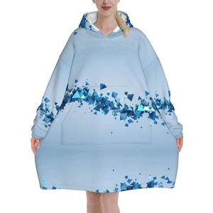 Oversized Chaotische Deeltjes Hoodies Vrouwen Uk Pluizige Deken Hoodie Sherpa Vrouwen Fleece Draagbare Deken Mannen