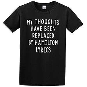 My Thoughts Have Been Replaced By Hamilton Lyrics Muscial Cotton Round Neck Shirt For Men M