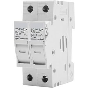 1P 2P DC zekeringhouder 10 * 38 mm High Voltage Solar PV 1100V TOPV-30 Basis fotovoltaïsch systeem Protection Protector gpV (1P zonder LED)