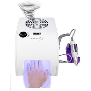 140 W multifunctionele 3 in1 met 80 W VU LED nageldroger 30000 rpm nagelboormachine en 40 W stofzuiger for manicure nagelgereedschap(MINI RED)
