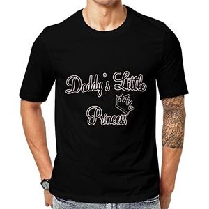 Daddy's Little Princess T-shirt voor heren, korte mouwen, grafisch T-shirt met ronde hals, print, casual T-shirt, tops, 5XL