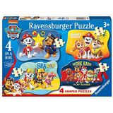 Ravensburger 6979 Paw Patrol 4 gevormde puzzels (4, 6, 8, 10 delen) voor kinderen vanaf 3 jaar, S