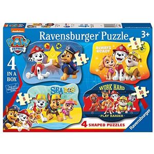 Ravensburger 6979 Paw Patrol 4 gevormde puzzels (4, 6, 8, 10 delen) voor kinderen vanaf 3 jaar, S
