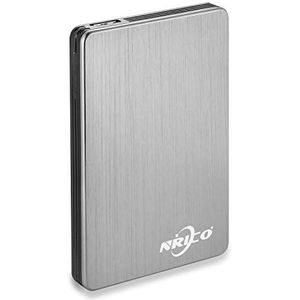 NRICO Draagbare externe harde schijf USB 3.0 HDD 2.5"" Opslag Compatibel voor pc, Mac, Desktop, PS4 (500GB, Grijs)