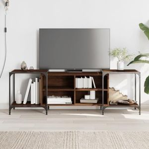 AJJHUUKI Entertainment Centra & TV Stands Tv-meubel Bruin Eiken 153x37x50 cm Engineered Houten Meubels