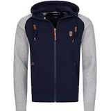 Hoodie - Color-Blocking - Katoen - Capuchon - Lange Mouw