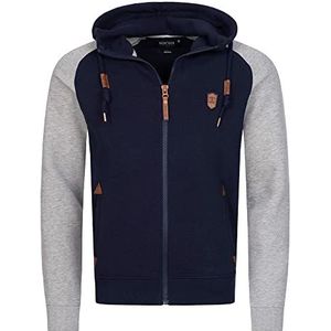 Hoodie - Color-Blocking - Katoen - Capuchon - Lange Mouw