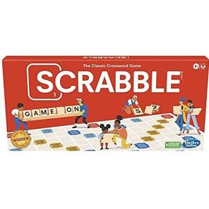 Scrabble bordspel, woordspel voor kinderen vanaf 8 jaar, grappig familiespel voor 2-4 spelers, het klassieke kruiswoordpuzzelspel