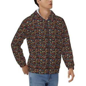 WOmeng I Love My Dog Teckels Print Heren Hoodie Ademend Casual Sportkleding Werk Comfortabel Lange Mouwen Sweatshirt, Zwart, S