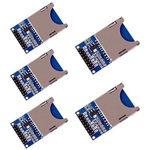 ANGEEK 5 stuks SD Card Reader Module SD Card Reader Shield Module compatibel met Arduino ESP Raspberry Pi
