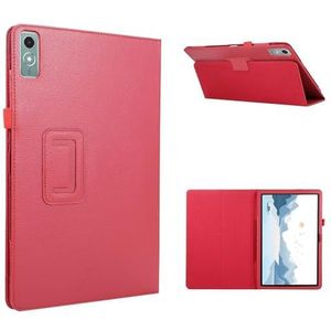 Tablet PC-hoes Tablethoes beschermhoes compatibel met Lenovo Tab P12 (12,7"") TB-370 /TB-371 slanke opvouwbare standaard foliobeschermer schokbestendige achterkant met houder Bescherming(Rosso)