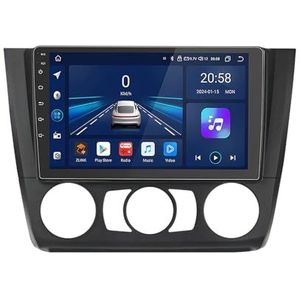 Android autoradio voor BMW 1 Series 2008-2012, 9 inch touchscreen autoradio Autoaccessoires met GPS Bluetooth FM RDS HiFi WiFi(B,F5 6+128G)
