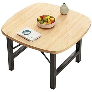 Prachtige klaptafel, kleine Japanse zittende eettafel (80x80x52cm), vierkante salontafel voor woonkamer, slaapkamer bijzettafel, draagbare buitentafel (Kleur: A)