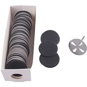 MZCMSL 100 stks Schuren Papier Schijven Met Metalen Nail Bit, 25 Mm Pedicure Schuren Disc Bit Voor Manicure Pedicure, #240 Grit(fine)