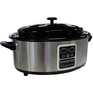 Master Massage Hot Stone verwarmingstoestel, verwarmer met digitale regeleenheid en temperatuurweergave incl. pollepel 6 liter