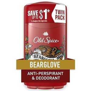 Old Spice Anti-transpirant deodorant voor mannen, Bearglove, 2,6 ml, verpakking van 2