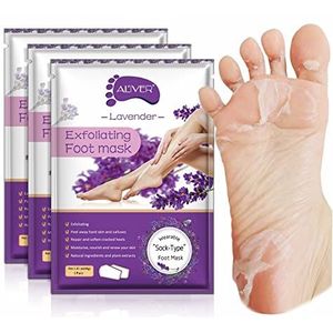 Sefudun Voetpeelmasker, set van 3 stuks, exfoliërende voetsokken, eeltverwijderaar, dode huid, hydraterend voetpeelingmasker voor droge huid, gebarsten hielen