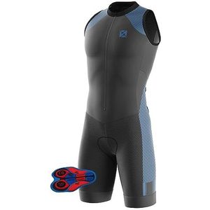 Triathlon trainingspak voor heren en heren, gevoerd, eendelig, trisuit, biketop, trisuit, eendelig, geschikt voor hardlopen, fietsen, zwemmen (TYP-5, XXL)