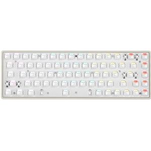 QPSJXN G65 G65 TKL mechanisch gamingtoetsenbord met magnetische snelontgrendeling, compact, RGB 68 (grijs-barebone)