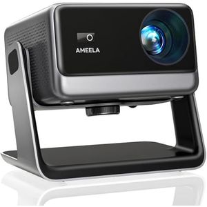 AMEELA 30.000 Lumen Beamer with WiFi and Bluetooth - 1080p Projector with Autofocus/Keystone, 100.000+ Apps, 4K Support for iOS/Android/PS5