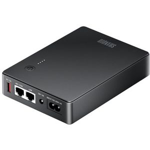 Mini UPS met Gigabit POE voor router, modem, bewakingscamera, ingang AC-uitgang 5 V USB 12 V DC en 48 V POE (1000 Mbps)