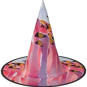 ASEELO Heksenhoed flamingo's feesten Halloween heksen hoed voor Halloween kostuum carnaval accessoire