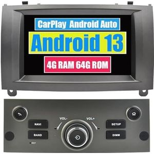RoverOne Auto Stereo Radio voor Peugeot 407 2004-2011 met CarPlay Android Auto Multimedia Speler GPS Navigatie Touchscreen Bluetooth WiFi