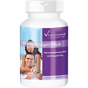 Vitamintrend - TrendEnzym Plus - Enzymcomplex - 300 Capsules - Bromelaïne, Trypsine, Chymotrypsine